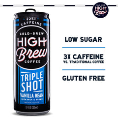 High Brew 12-pack on display, ideal for stocking up and on-the-go energy