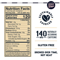 High Brew Creamy Cappuccino can reveals smooth finish and convenient caffeine on the go.