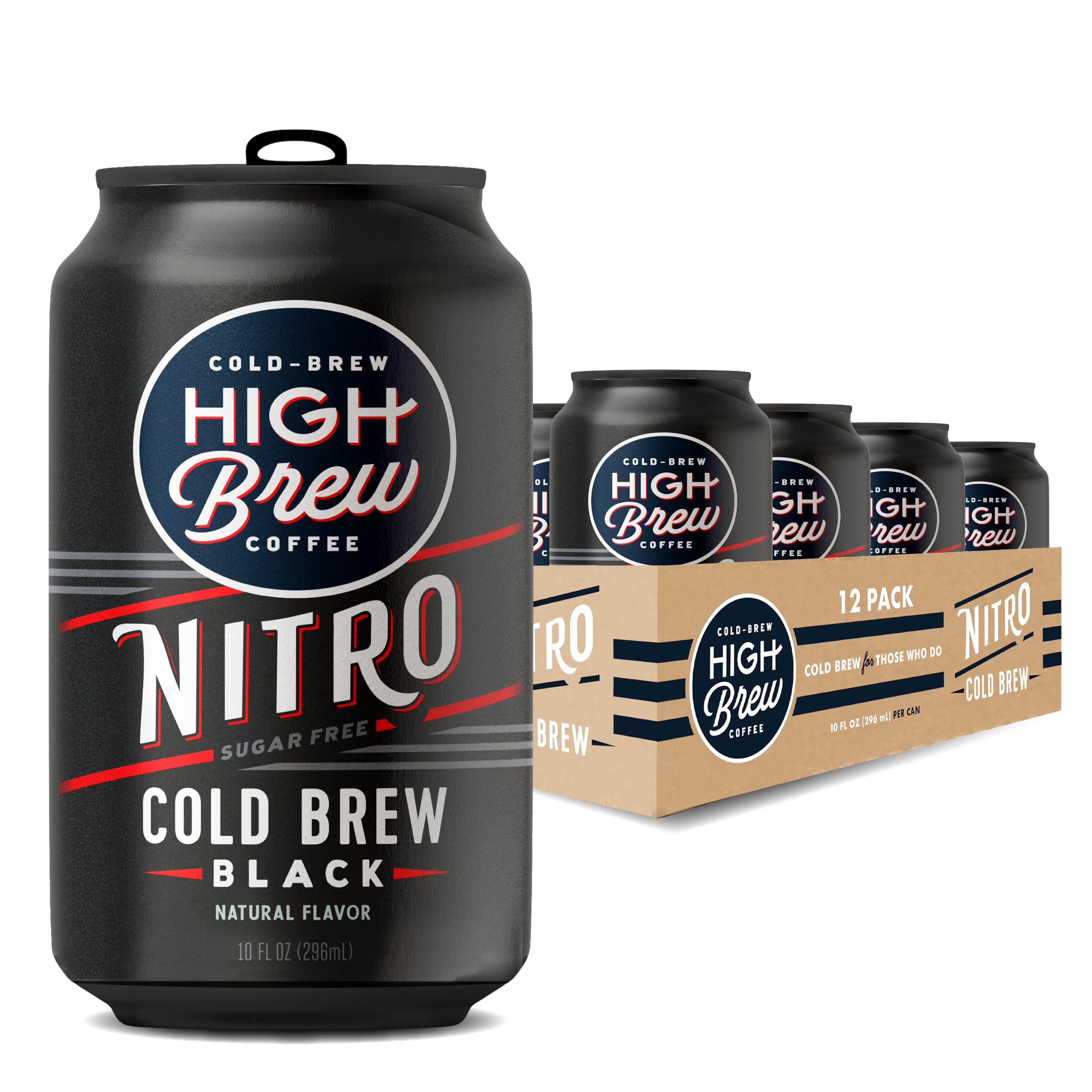 High Brew Nitro Black cold brew can for on-the-go mornings, bold and smooth.