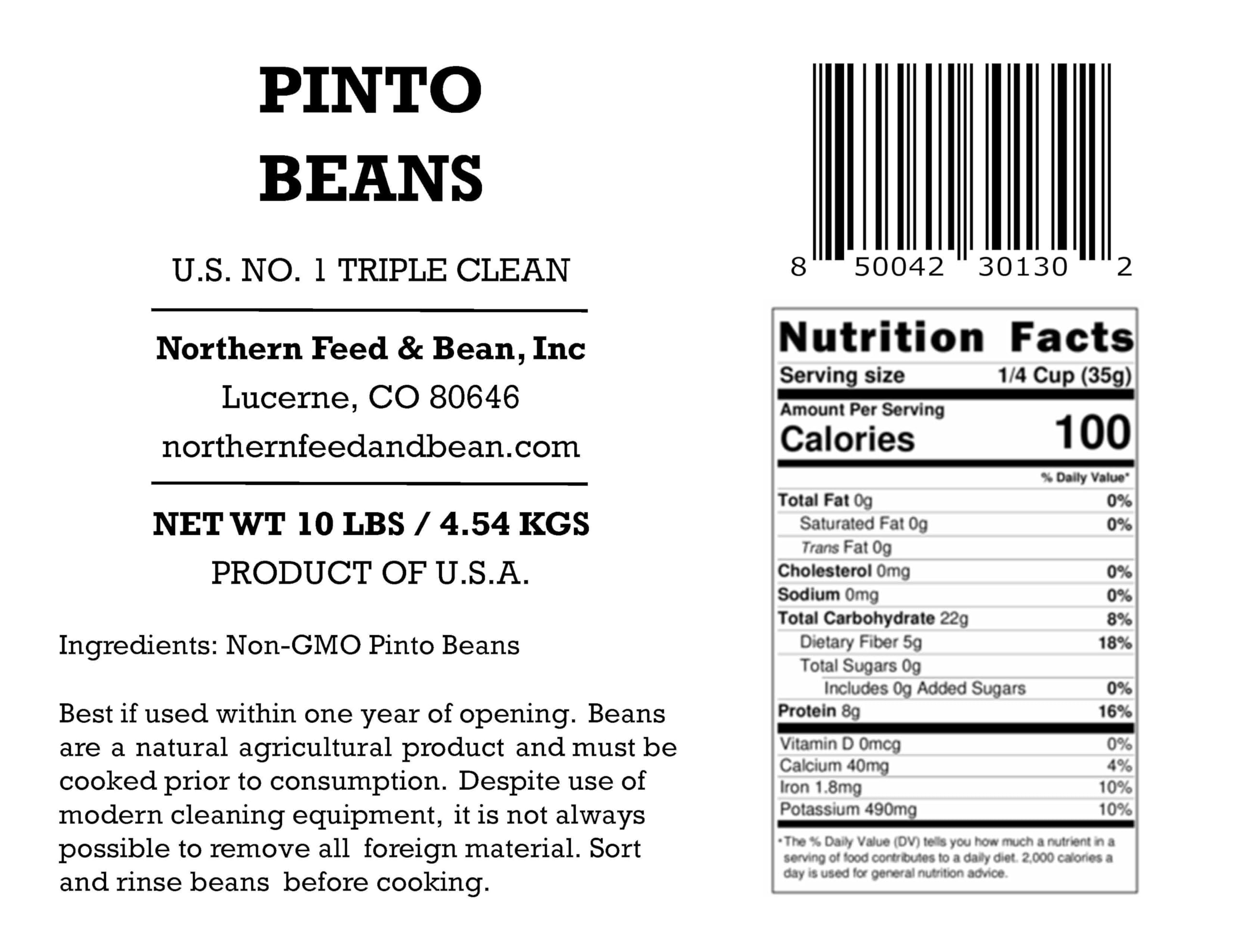 High Plains Beans Pinto Beans Dry—versatile staple for soups, stews, and vegetarian dishes.