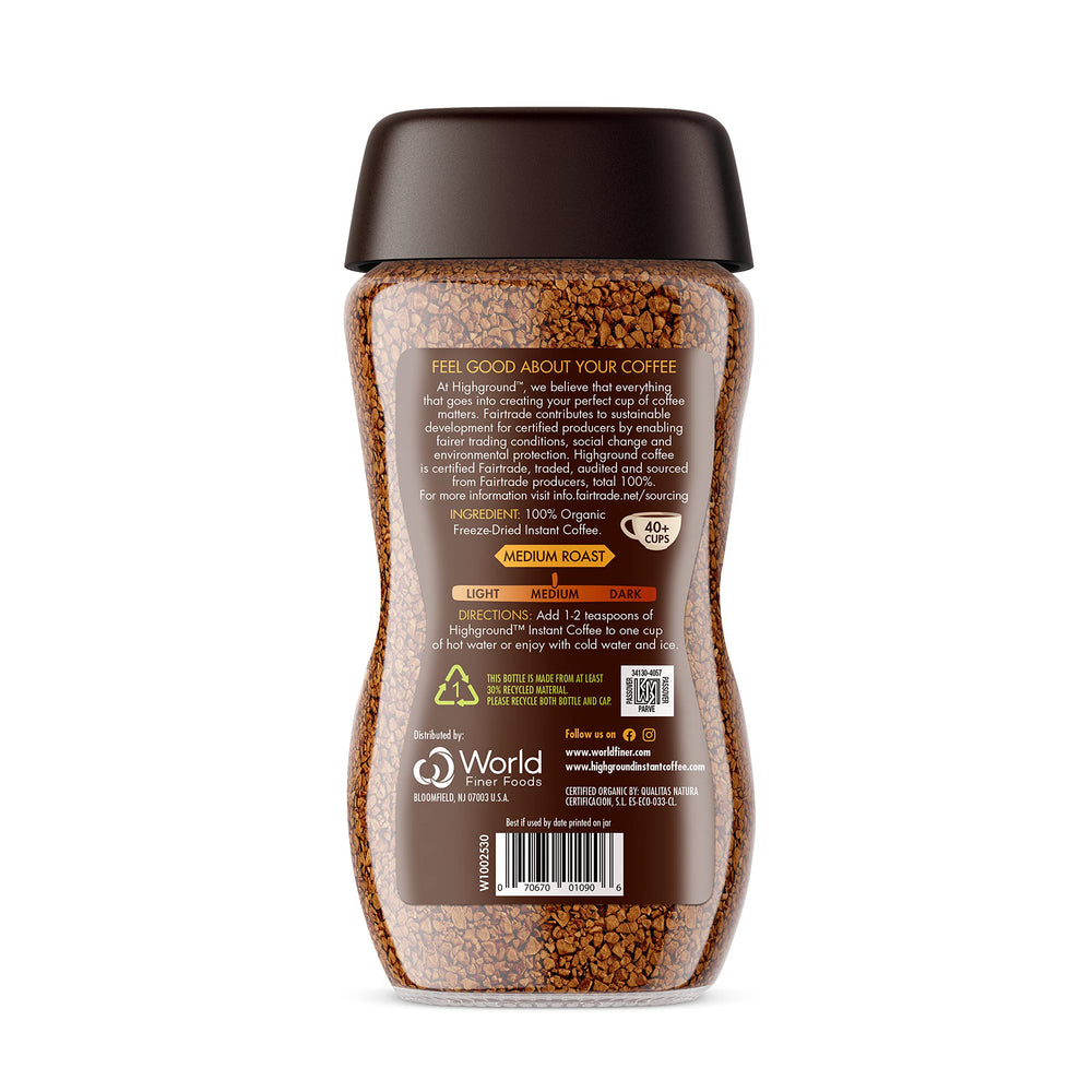 Highground instant coffee dissolving in hot water for quick flavor