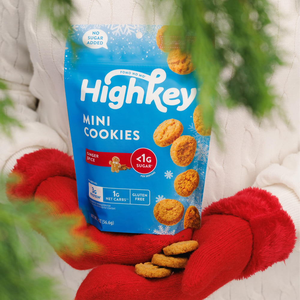 HighKey Ginger Spice Cookies gluten-free-label closeup reinforces dietary suitability