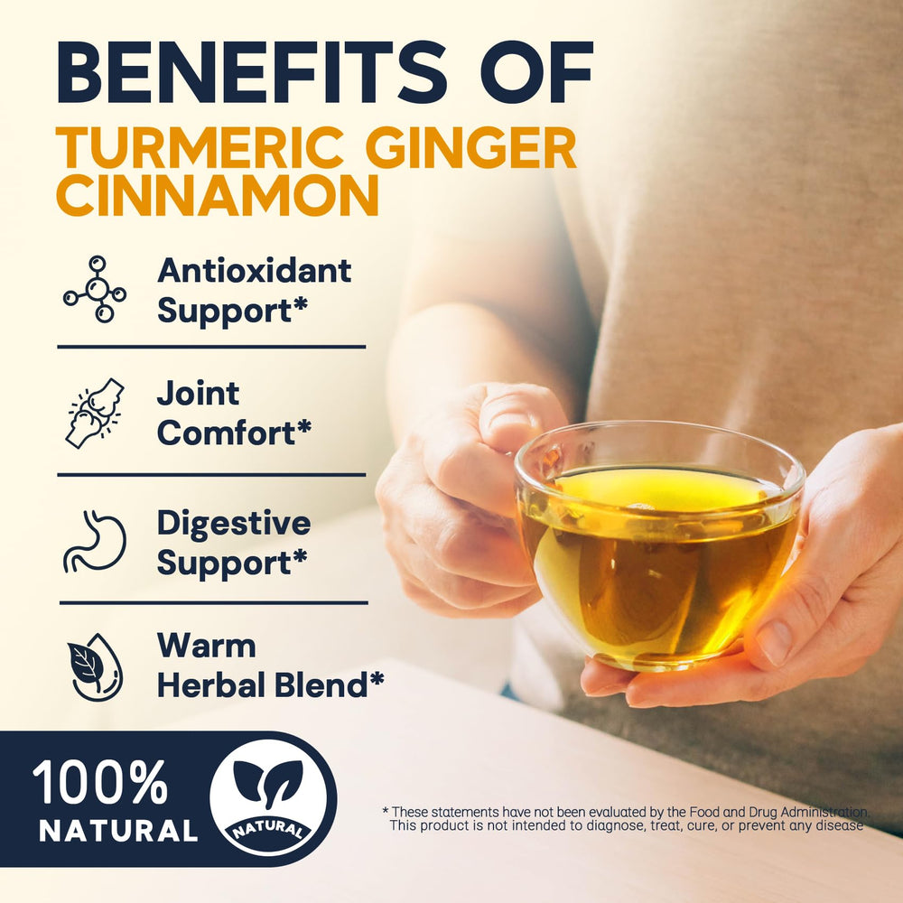 HIIHONE close-up of turmeric-ginger-cinnamon blend with warm aroma.