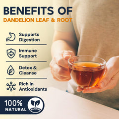 HIIHONE dandelion roots slice, earthy base for caffeine-free tea.