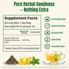 Hiihone lemon balm iced tea served in a glass, refreshing and caffeine-free