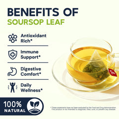 HIIHONE Soursop Tea steeping scene suggesting quick 3–5 minute brew.