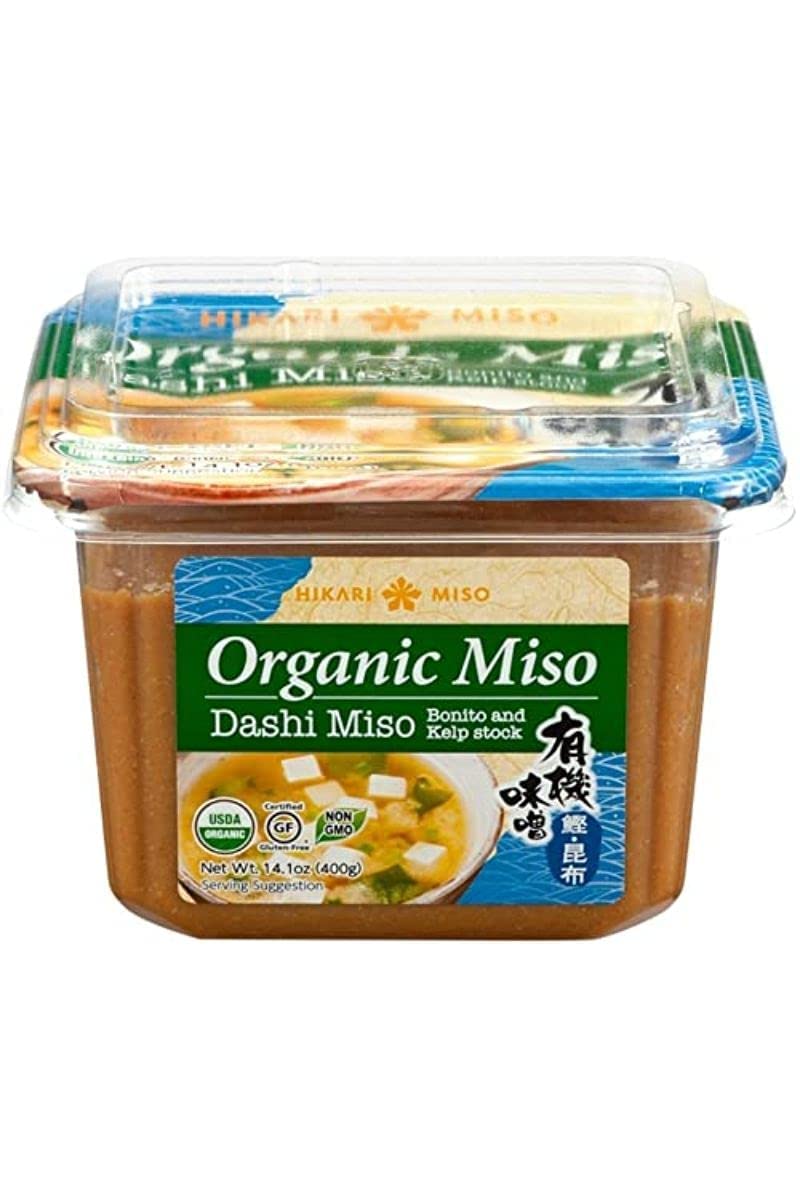 Hikarii Organic White Dashi Miso Paste bottle ready to flavor stews and sauces