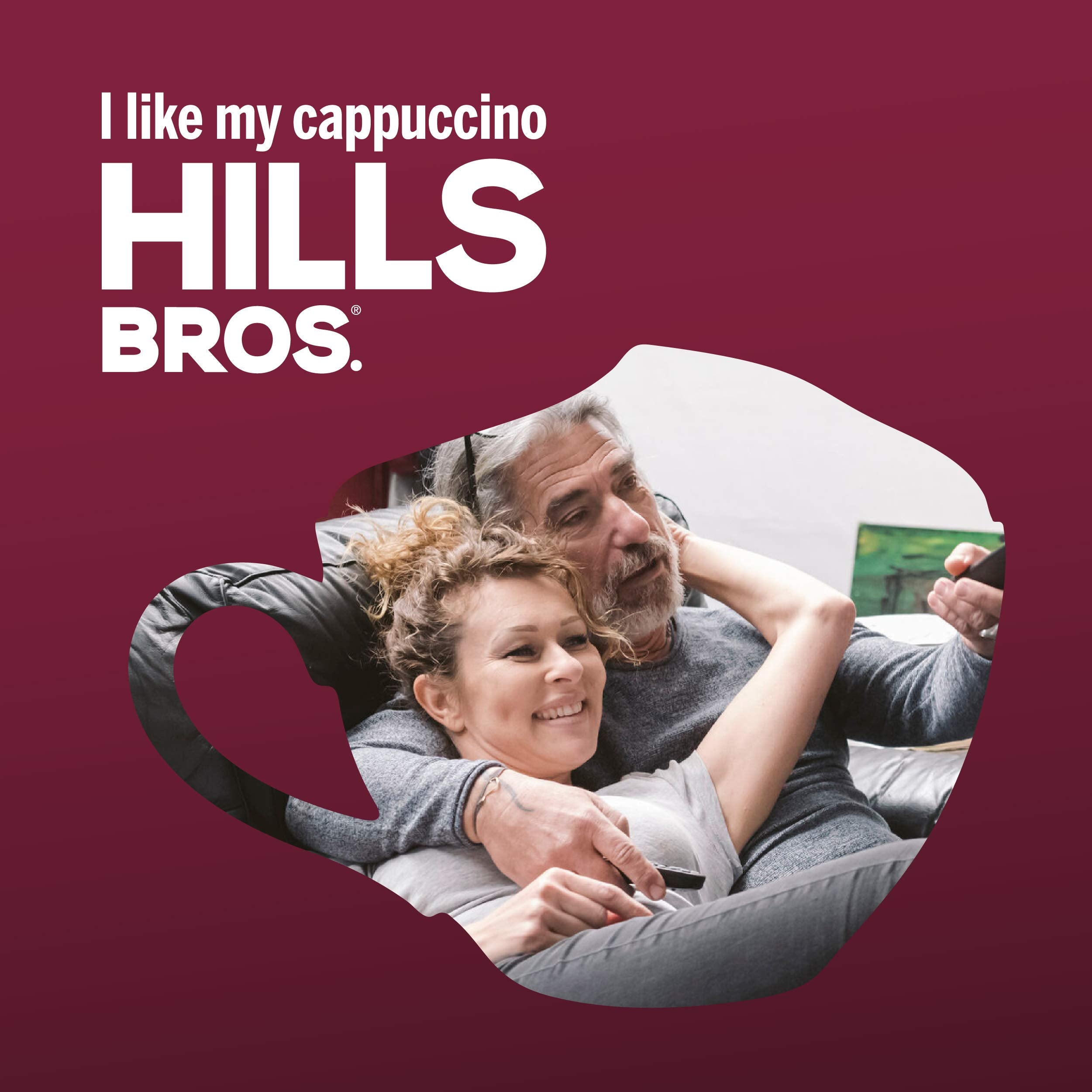 Hills Bros Cappuccino creamer elevates any coffee with silky texture.