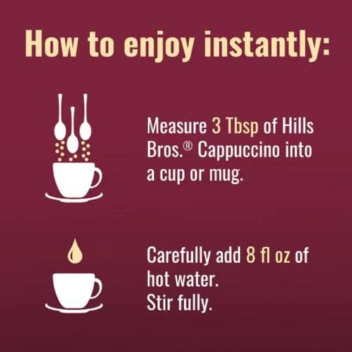 Cozy evening moment with Hills Bros Cappuccino Hazelnut mug and steam.