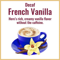 Hills Bros Cappuccino Mix hot water pour creates quick, rich coffee moments