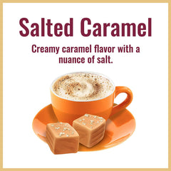 Hills Bros Cappuccino Mix iced coffee glass, refreshing chill with rich caramel nuance.