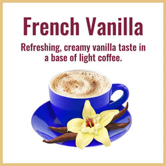 Hills Bros Cappuccino Mix iced coffee glass demonstrates refreshing cold beverage option.