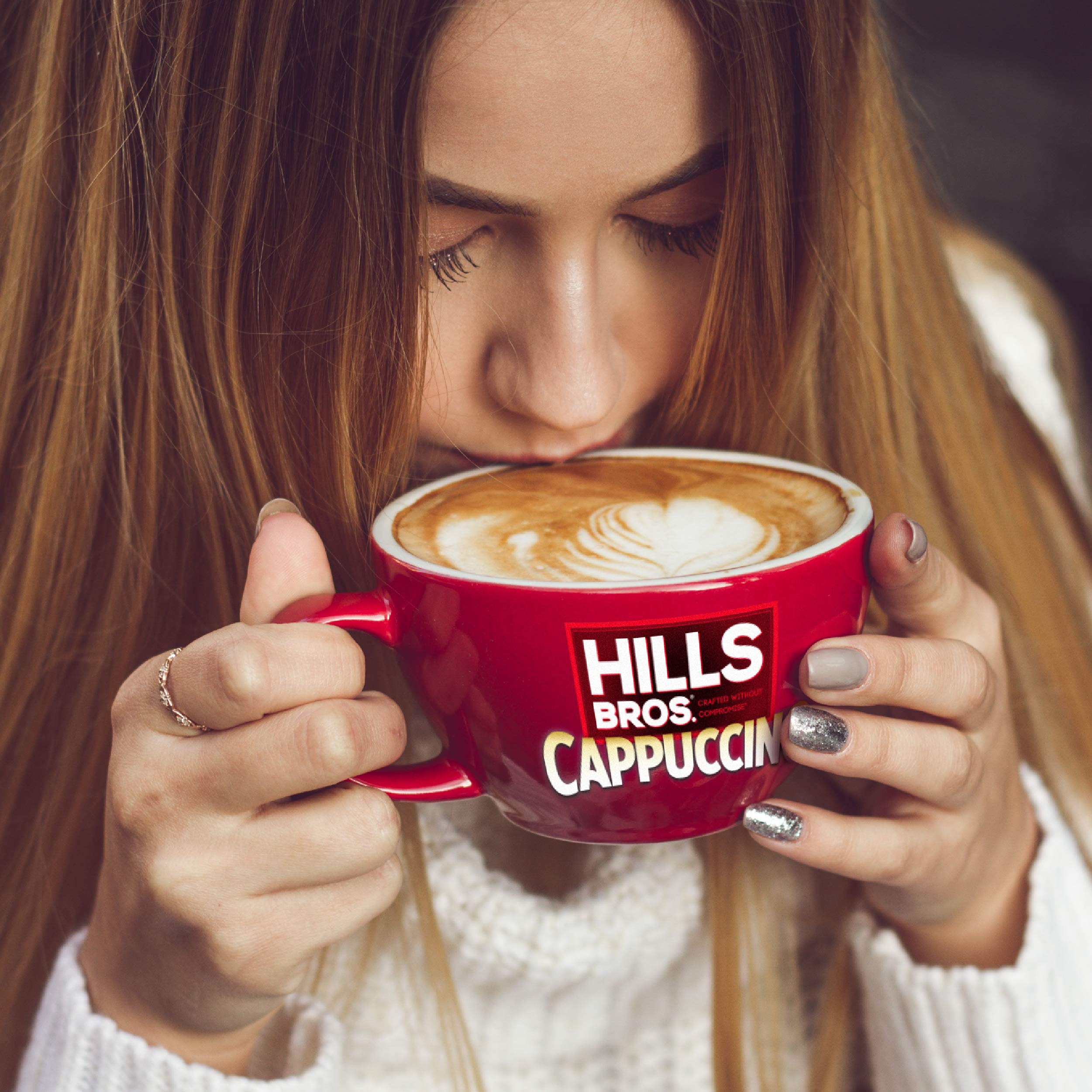 Hills Bros Cappuccino spoon helps measure the perfect cup.