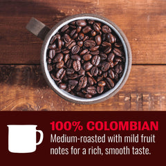 Hills Bros Colombian whole bean coffee aroma preview highlights rich flavor ready for grinding