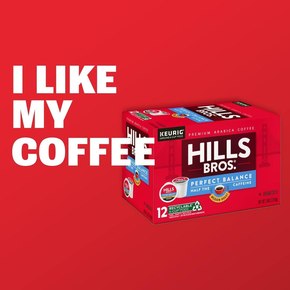 Hills Bros Perfect Balance K-Cup Pod ready to deliver a smooth, balanced caffeine experience.