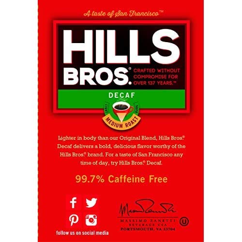 Hills Bros. recyclable steel can packaging preserves freshness and sustainability.