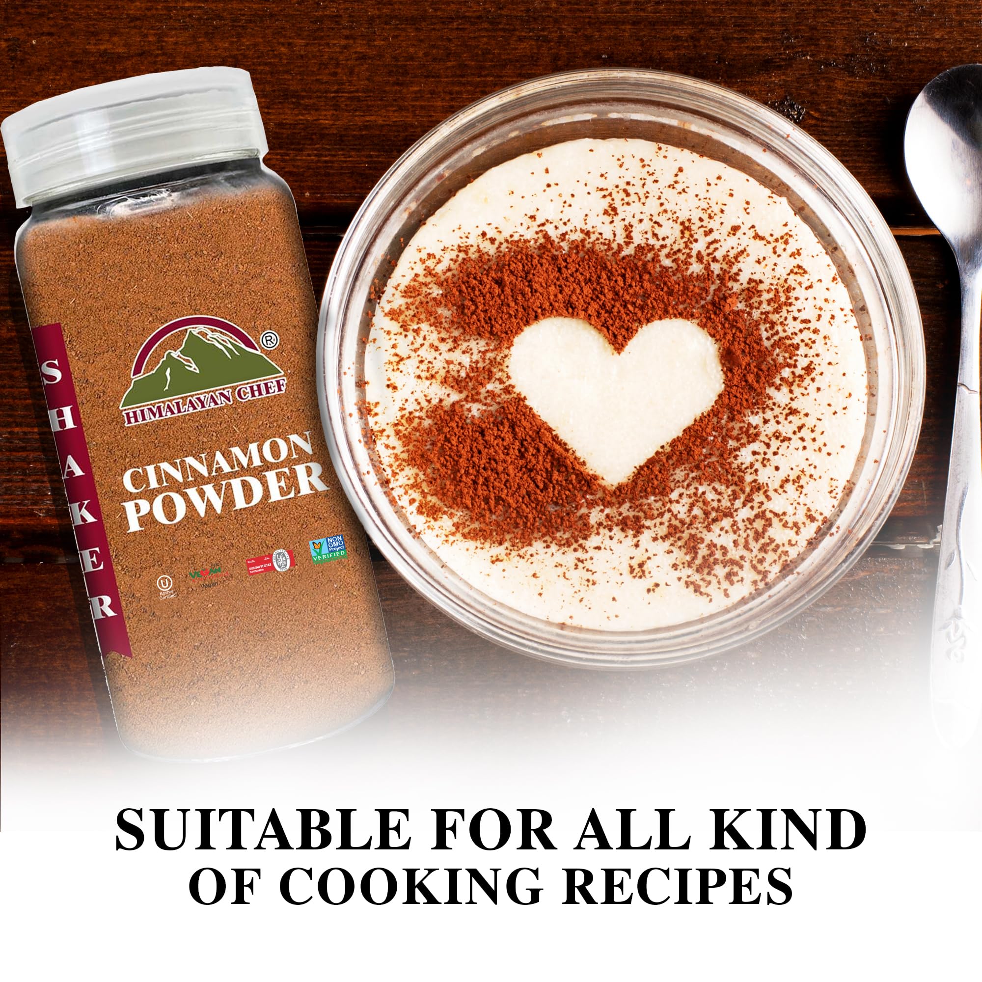 Cinnamon powder from Himalayan Chef used for baking to enhance flavor