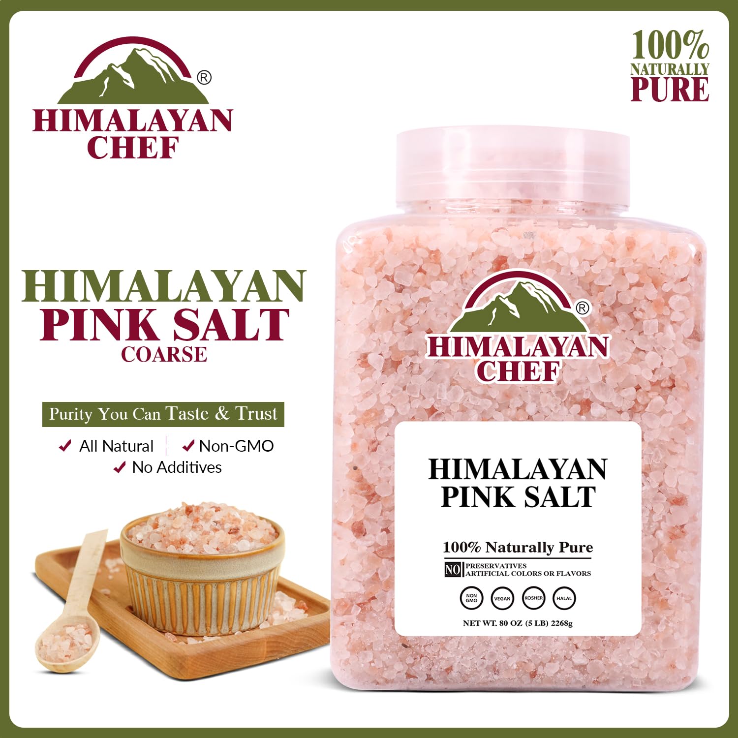 Himalayan Chef coarse salt grinder-ready for easy refills
