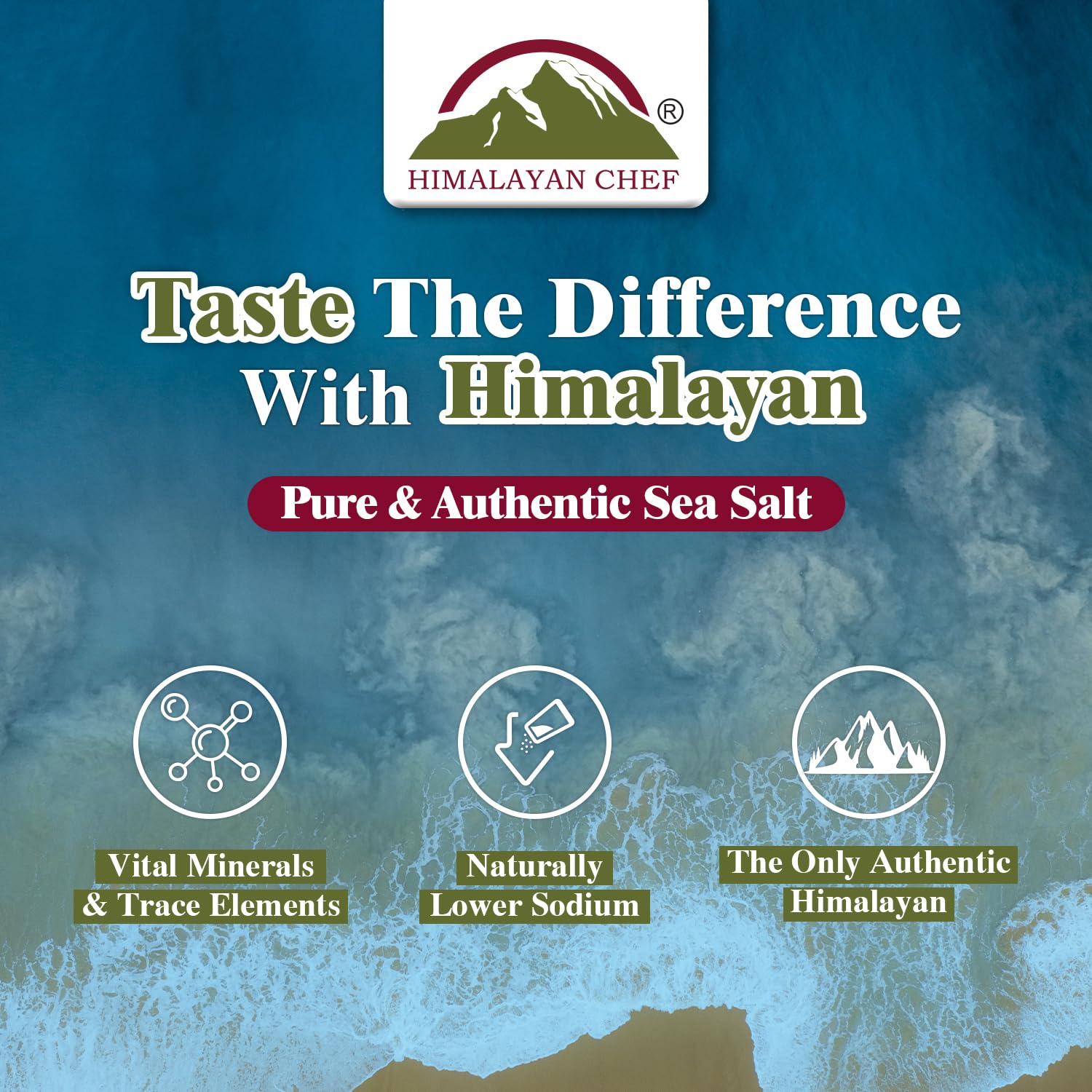 Reseal-friendly 5 lb jar keeps Himalayan Chef salt fresh.