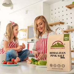 Himalayan Chef natural rock salt raw grain for cooking and baking.