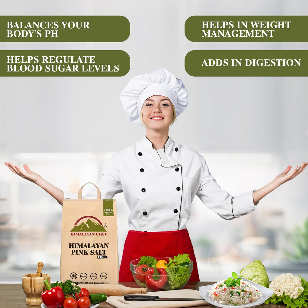 Himalayan Chef pink salt used in baking and brine preparations.