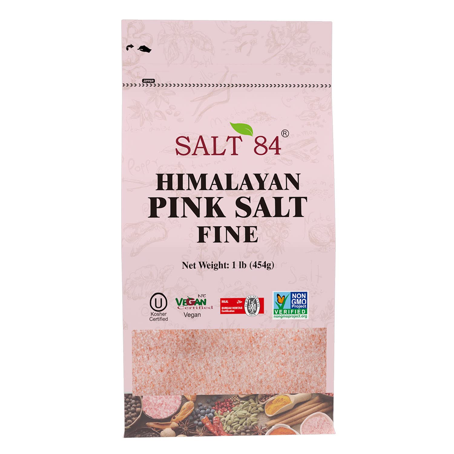 Himalayan Chef pink salt fine grain crystals for everyday seasoning.