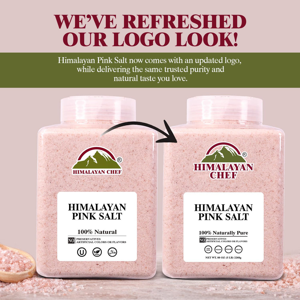 Himalayan Chef Pink Salt used for cooking, seasoning, and finishing with pink glow.
