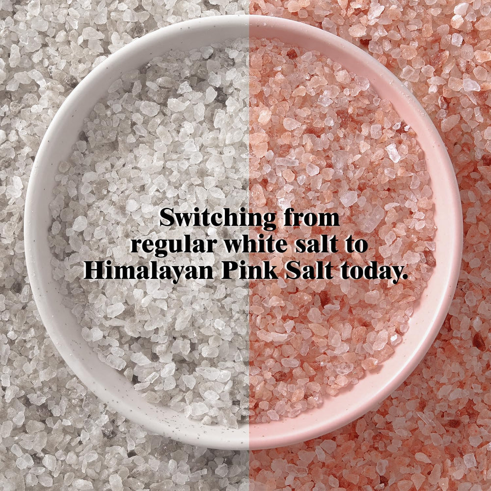 Himalayan Chef Pink Salt jar top view for pantry storage and quick access.