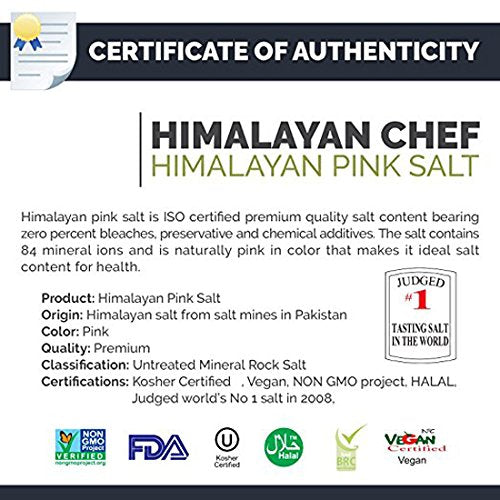 Himalayan Chef pink salt ready for shaker use with controlled sprinkles.