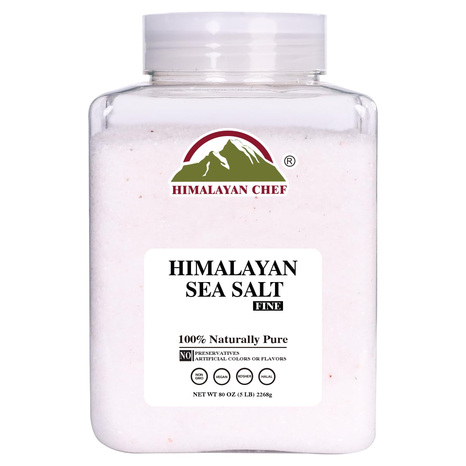 Himalayan Chef fine grain sea salt in a bulk bag for everyday seasoning