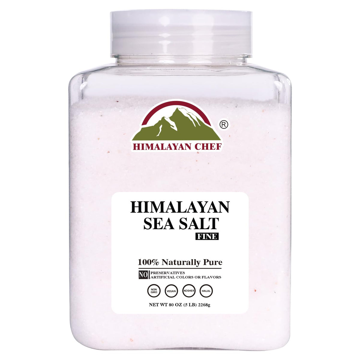 Himalayan Chef fine grain sea salt in a bulk bag for everyday seasoning