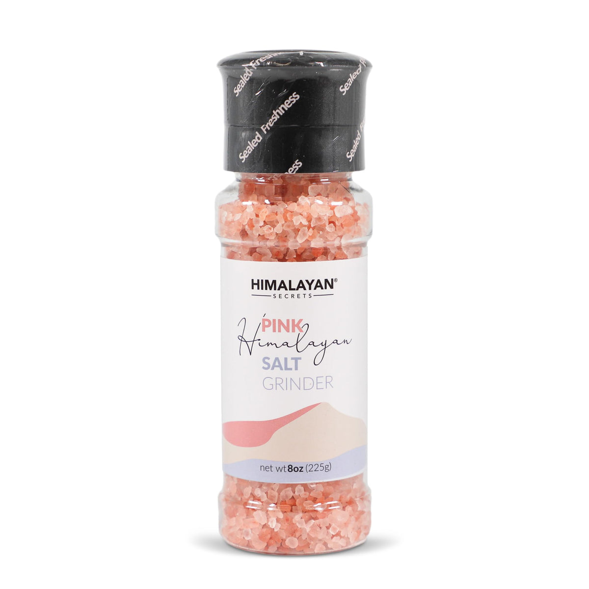 Himalayan Secrets pink salt grinder close-up showcasing rich flavor potential