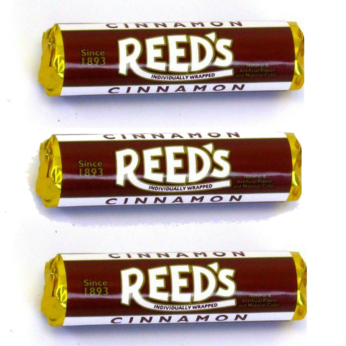 HIMI STORE Reed's Cinnamon hard candy 3-pack, individually wrapped for freshness and sharing
