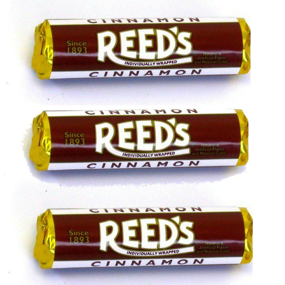 HIMI STORE Reed's Cinnamon hard candy 3-pack, individually wrapped for freshness and sharing