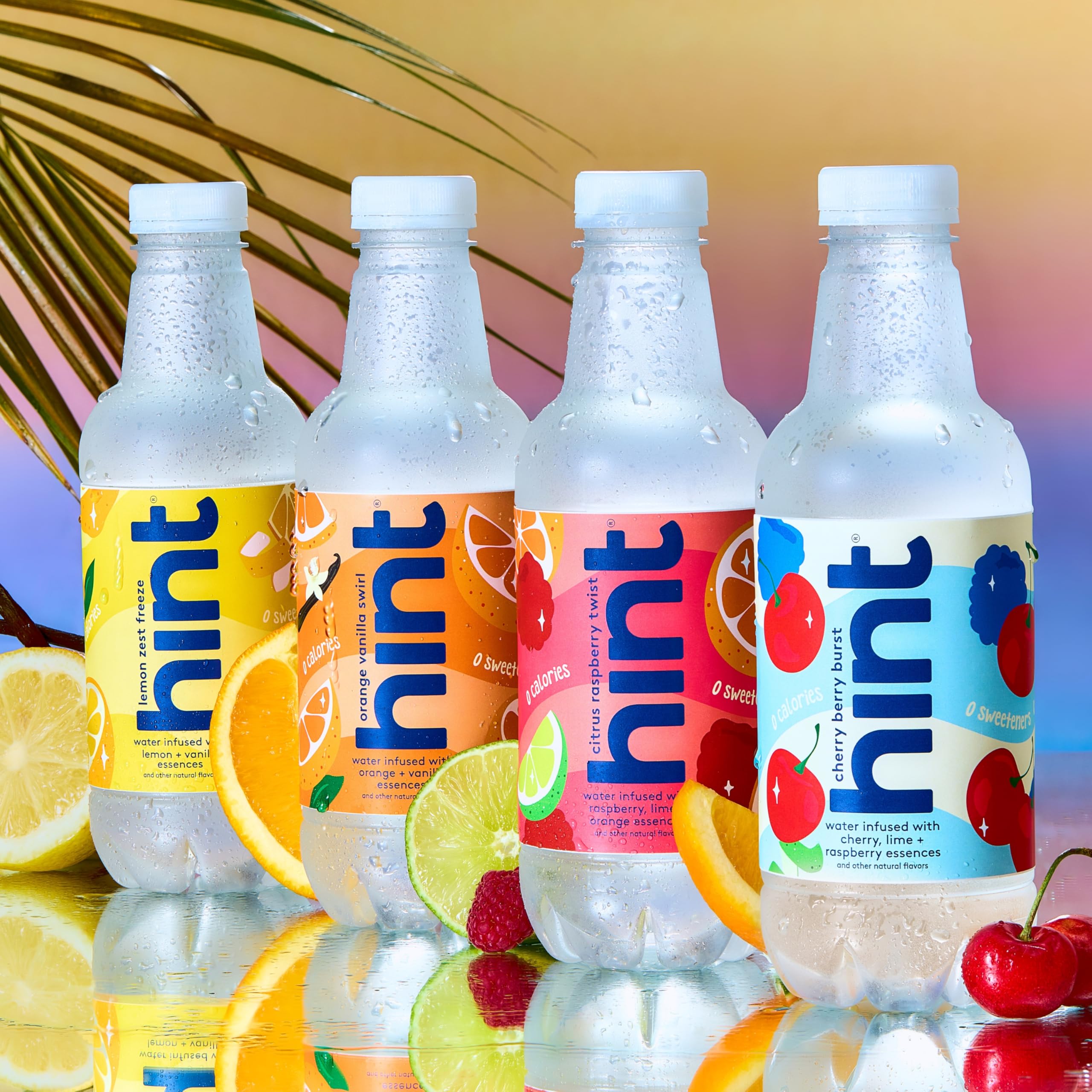 Hint flavored water in an office setting supports easy, tasty hydration throughout the day.