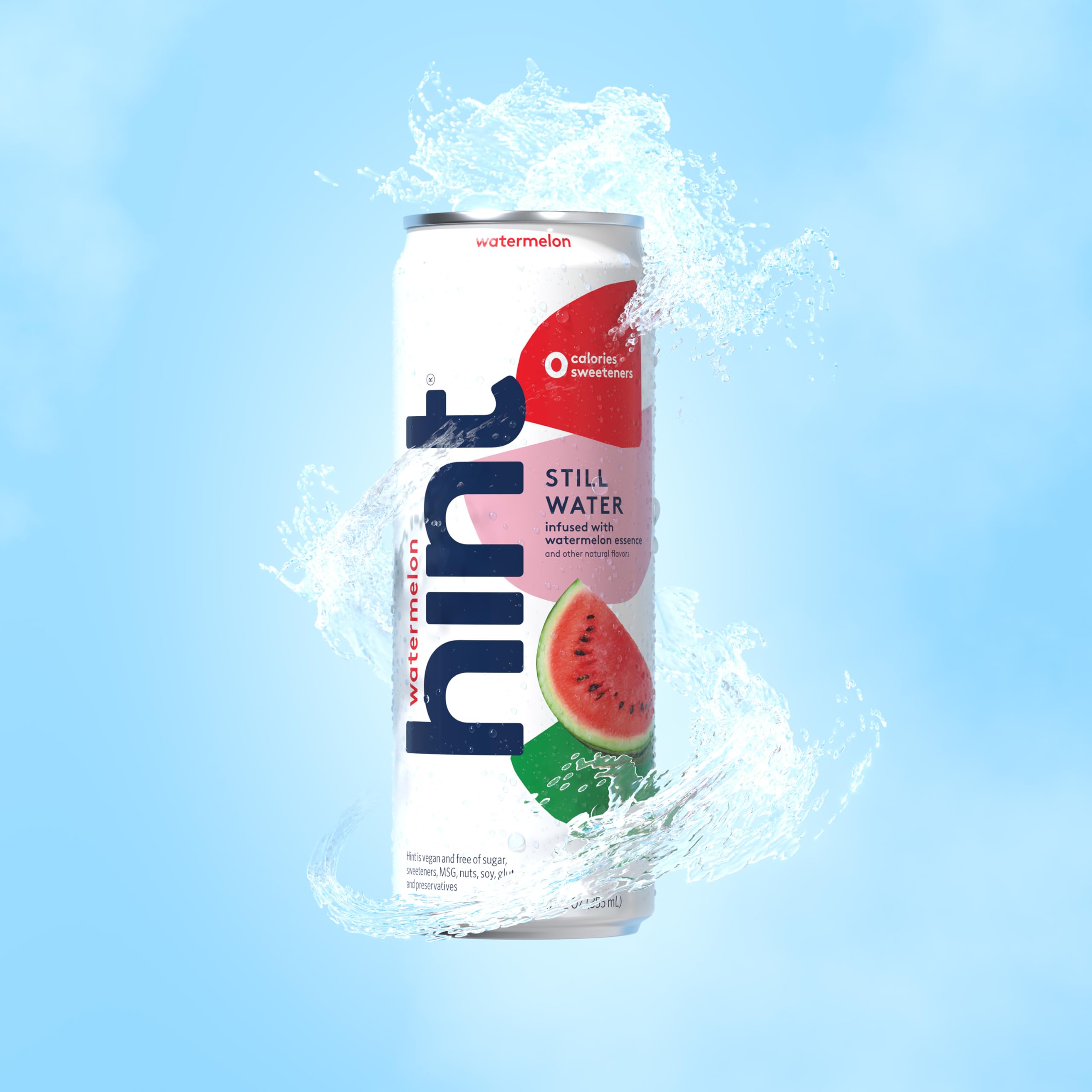 Hint Flavored Water shows vegan, kosher, gluten-free options for dietary needs.