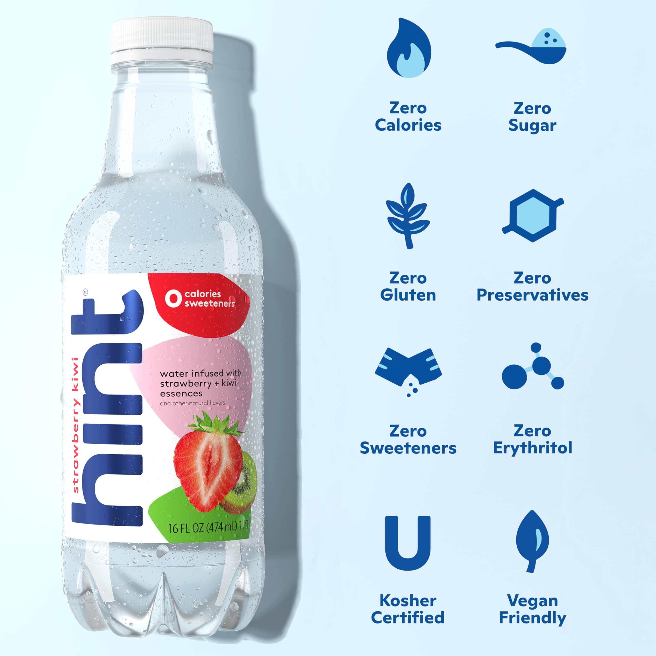 12-pack case of Hint fruit-infused water for easy storage