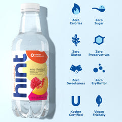 Hint Peach Raspberry case pack for convenient sugar-free hydration