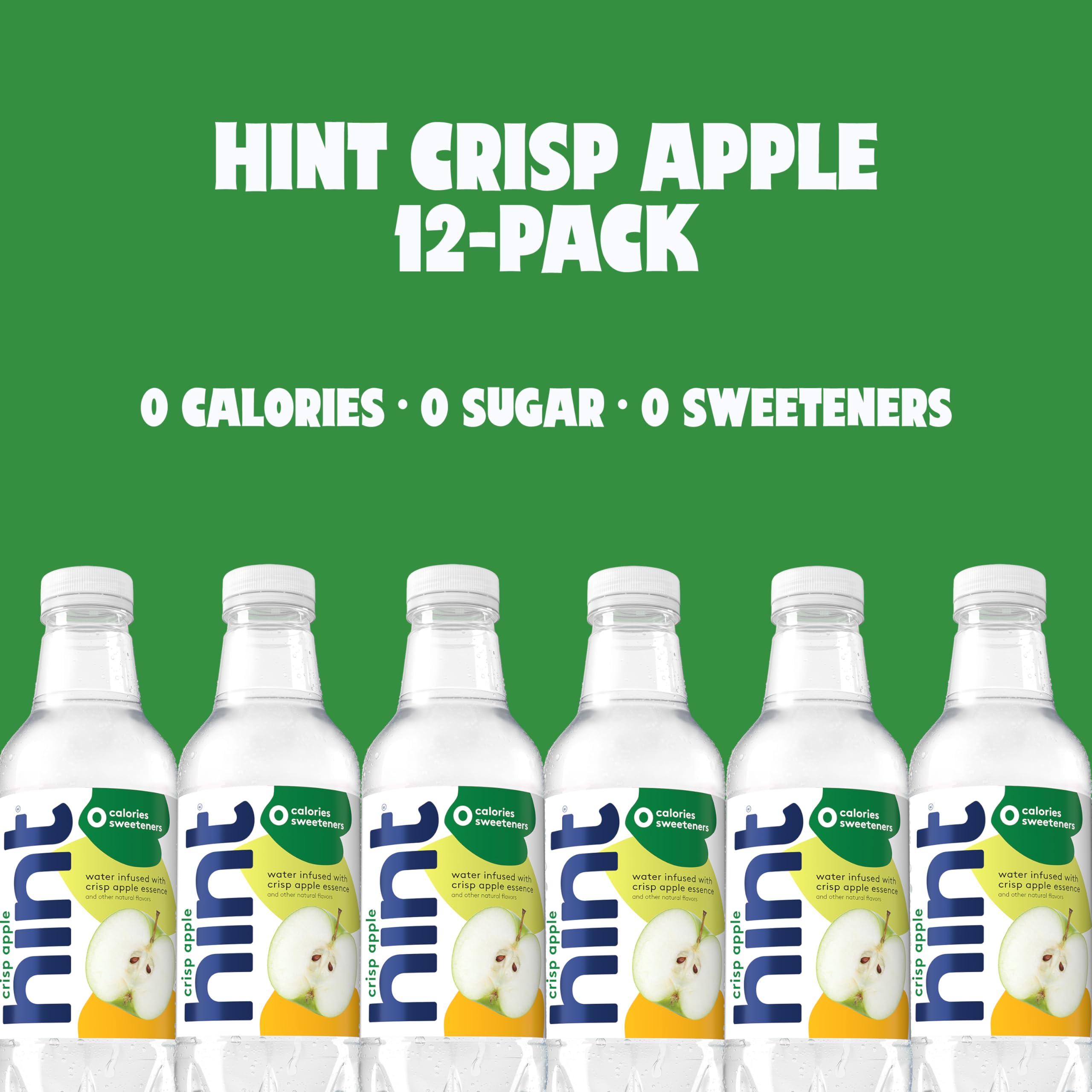 Hint fruit-infused water case highlights diverse flavors for variety.