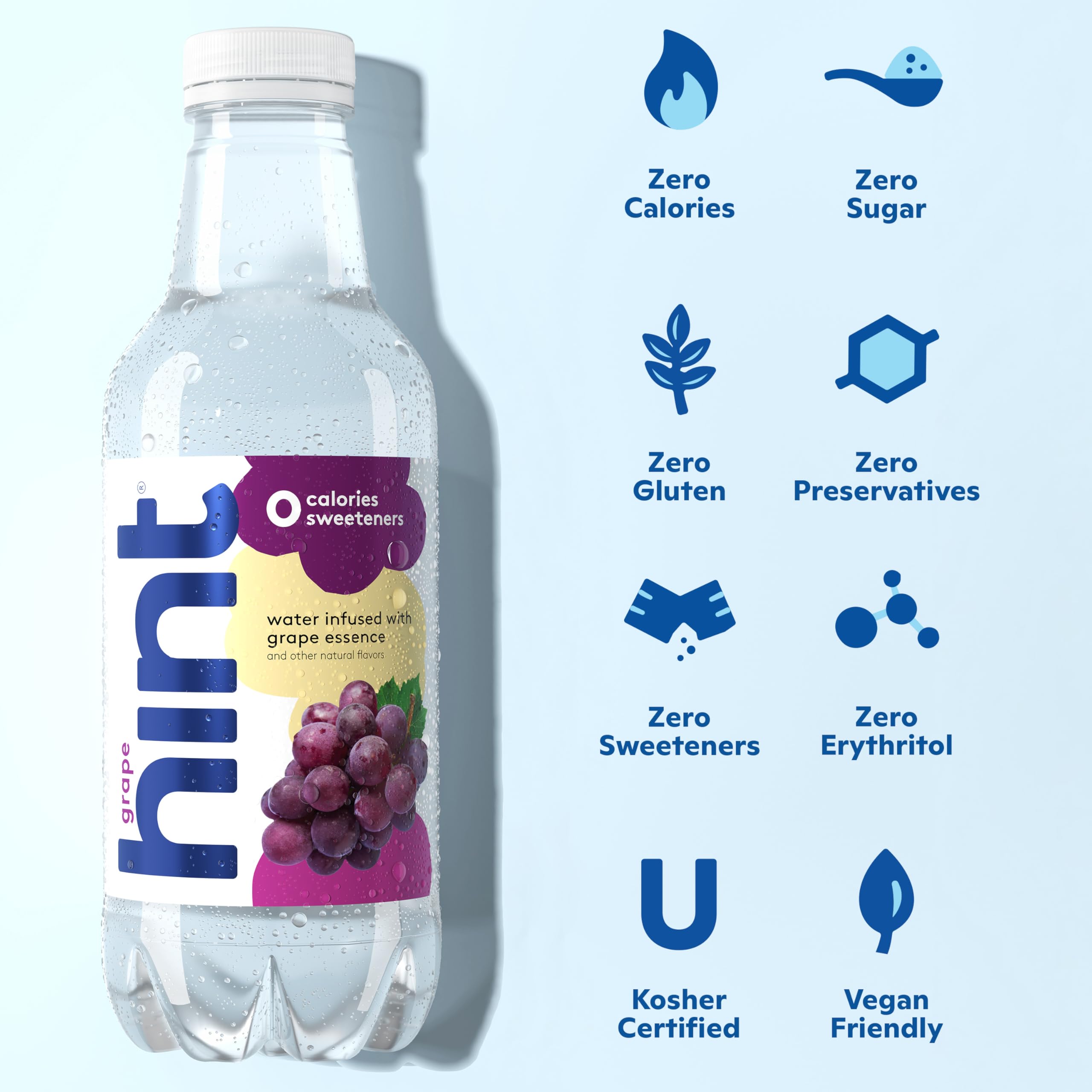 Hint Grape bottle pour demonstrates easy refreshment during workouts.