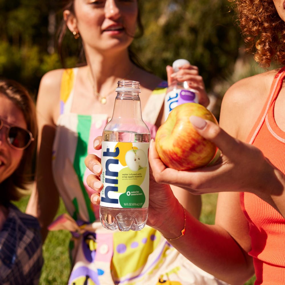 Hint hydration on the go with sealed bottle design.