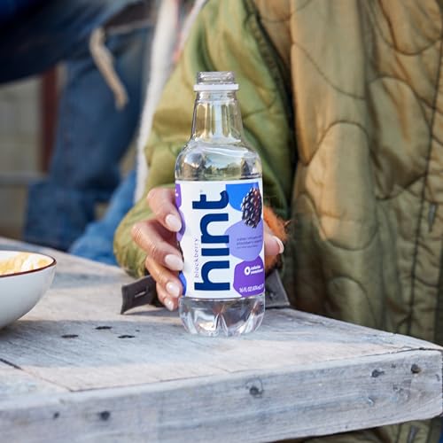 Hint logo on bottle with natural fruit essences