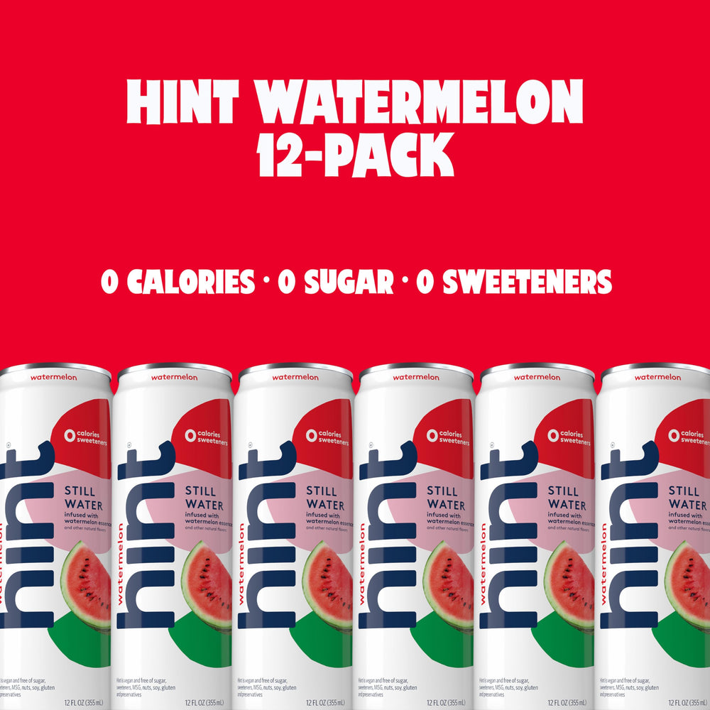 Hint Pack of 12 cans offers convenient, go-anywhere hydration for gatherings.