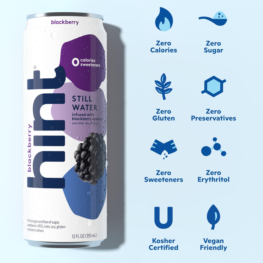 Hint peach raspberry-flavored water can provides light flavor without sugar.