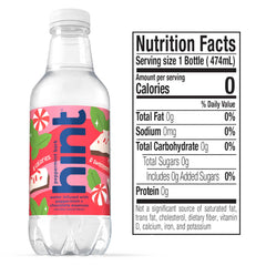Hint Peppermint Bark bottle pour showing refreshing, zero-calorie flavor.
