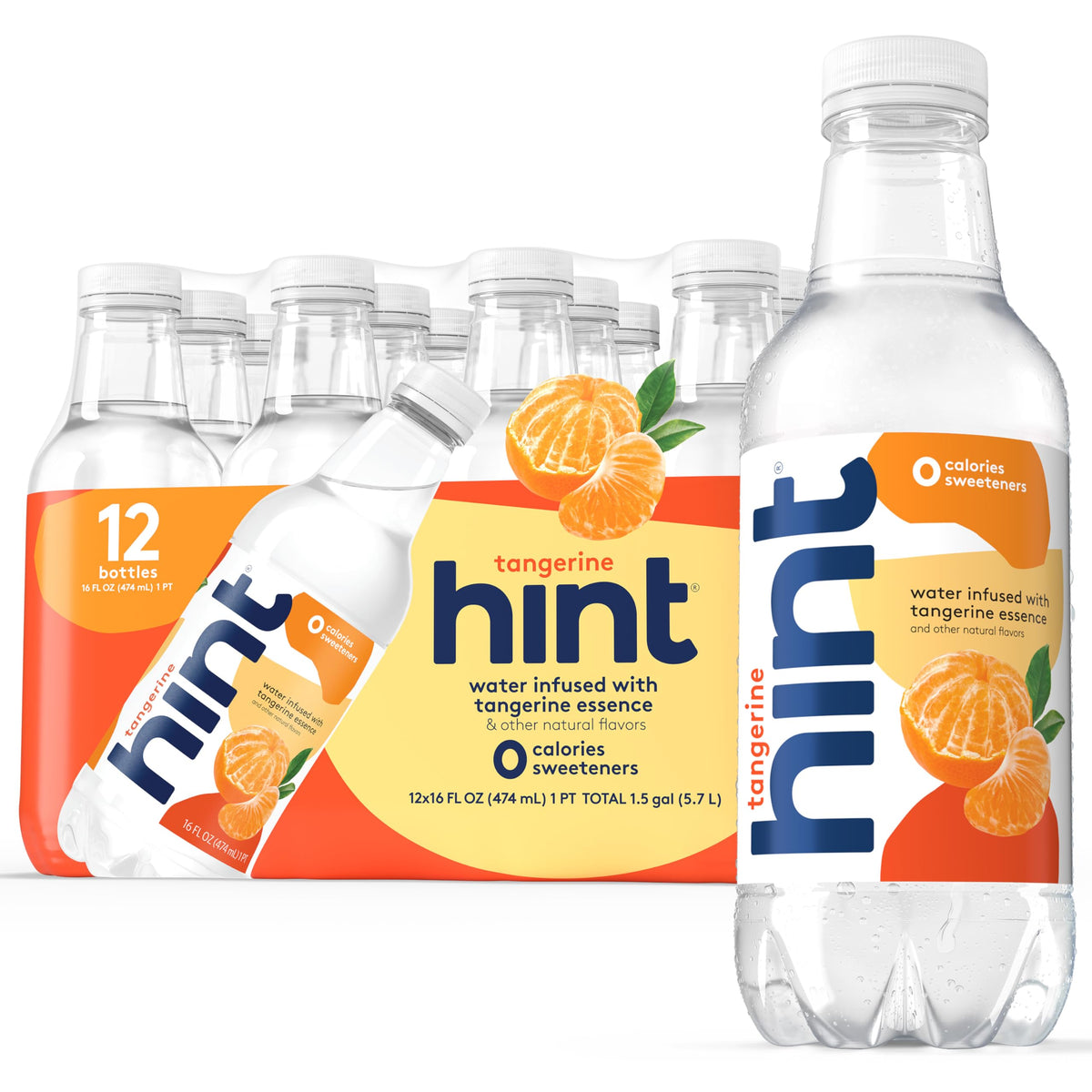 Hint Tangerine fruit-infused water bottle for on-the-go hydration