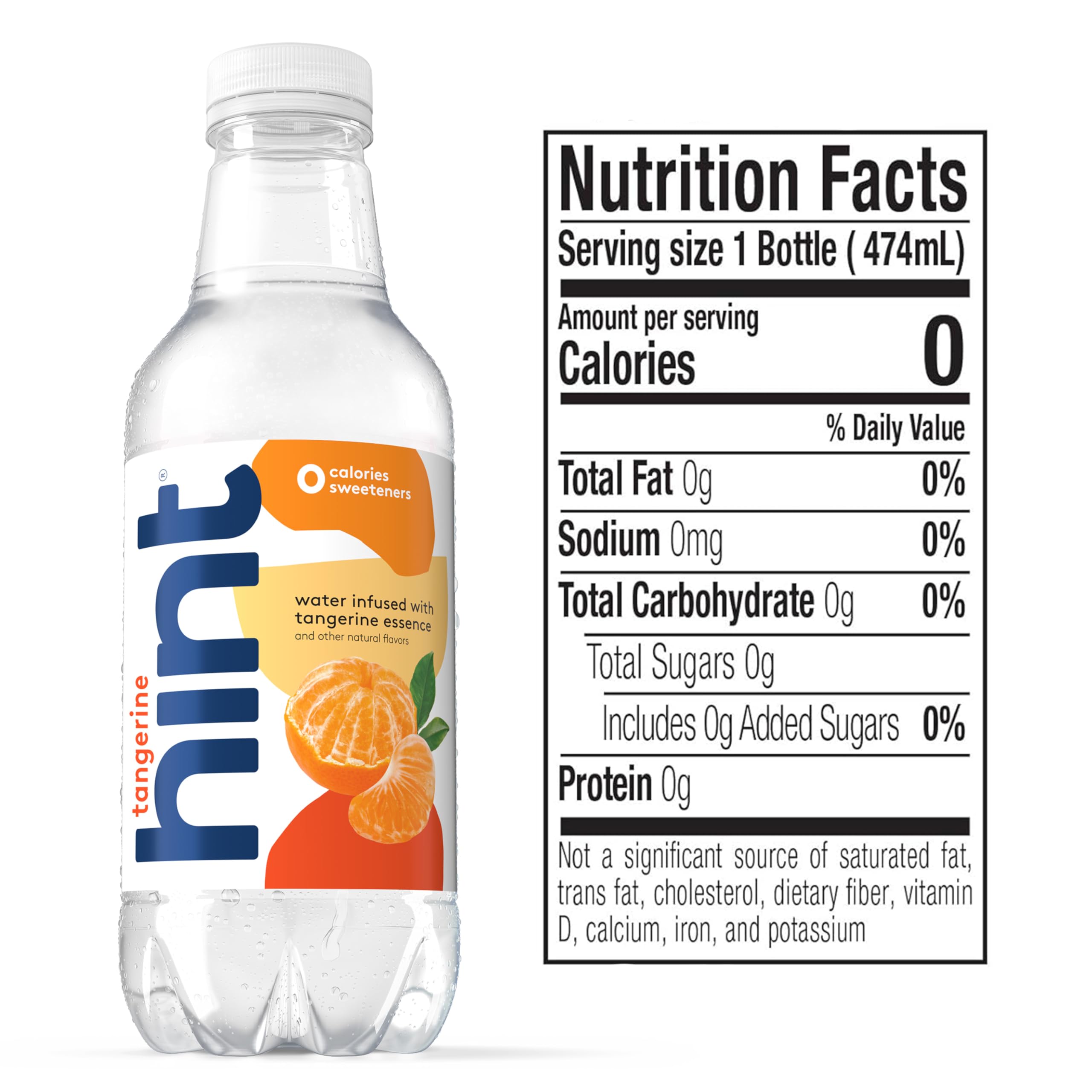 Hint Tangerine water being poured for zero-calorie flavor