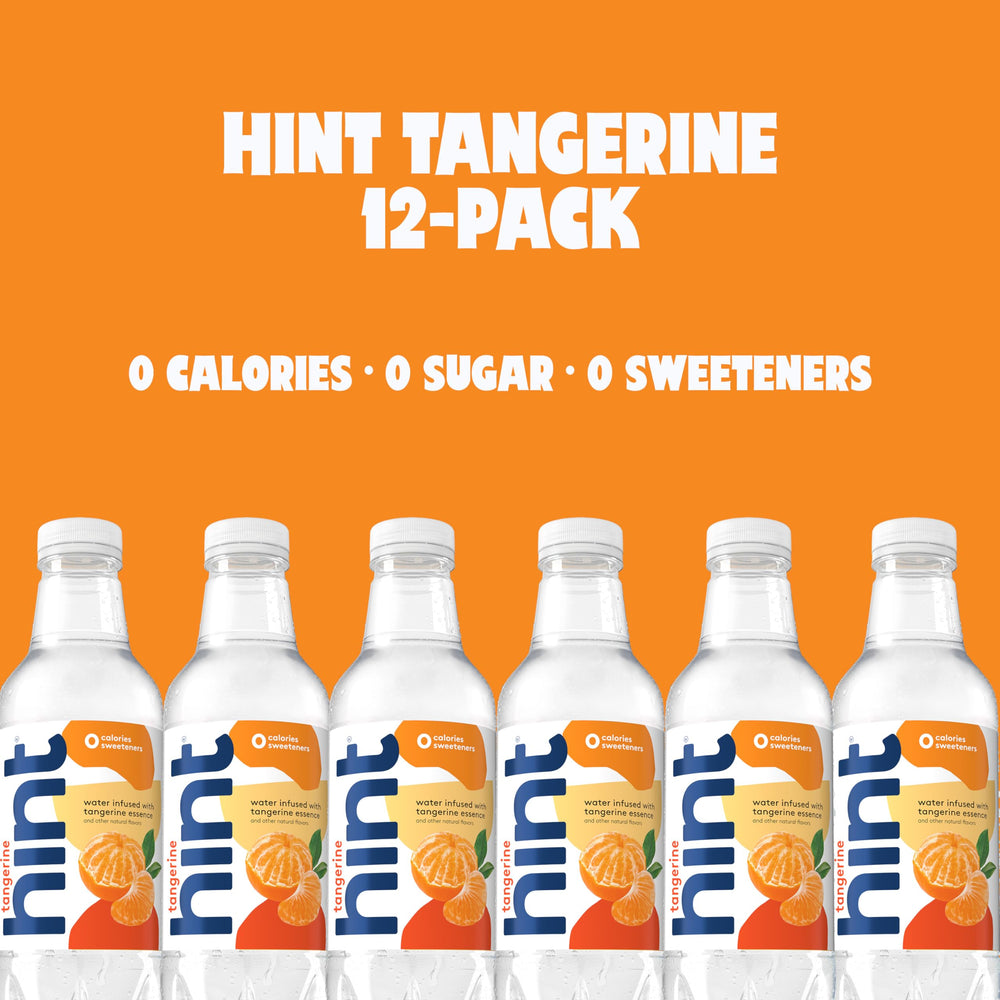 Close-up of real fruit essence in Hint Tangerine water