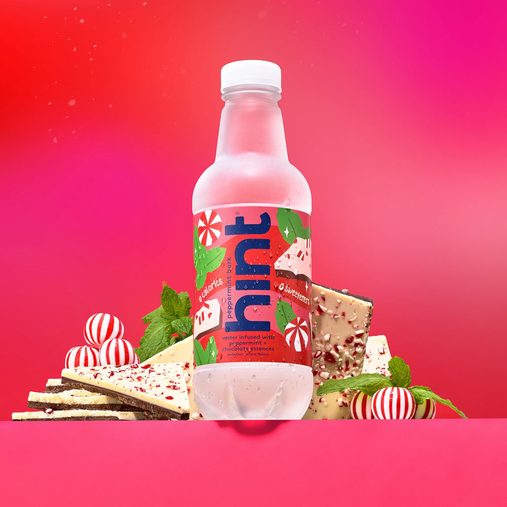 Hint vegan, gluten-free, nut-free, and kosher-certified label.