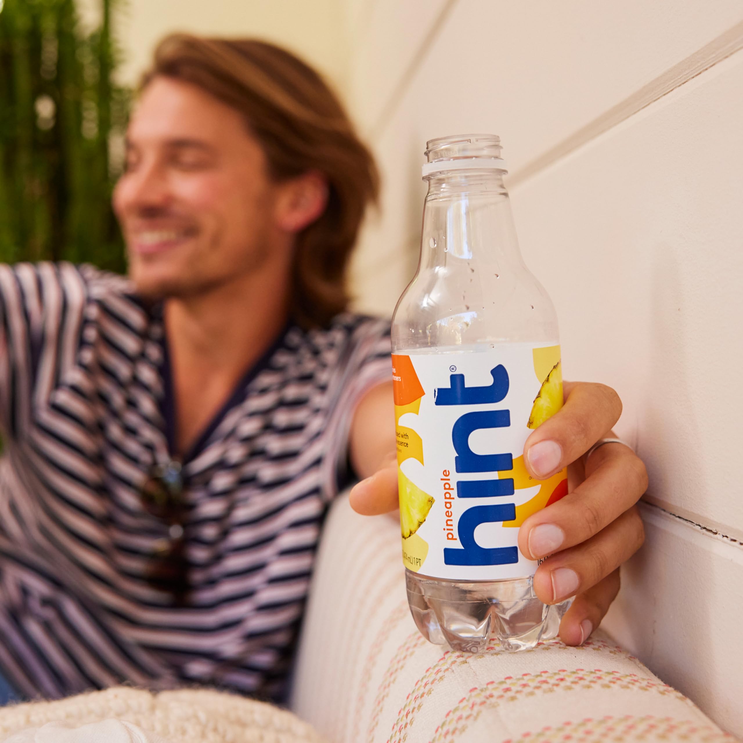 Hint Water Pineapple in fridge ready-to-drink for easy access